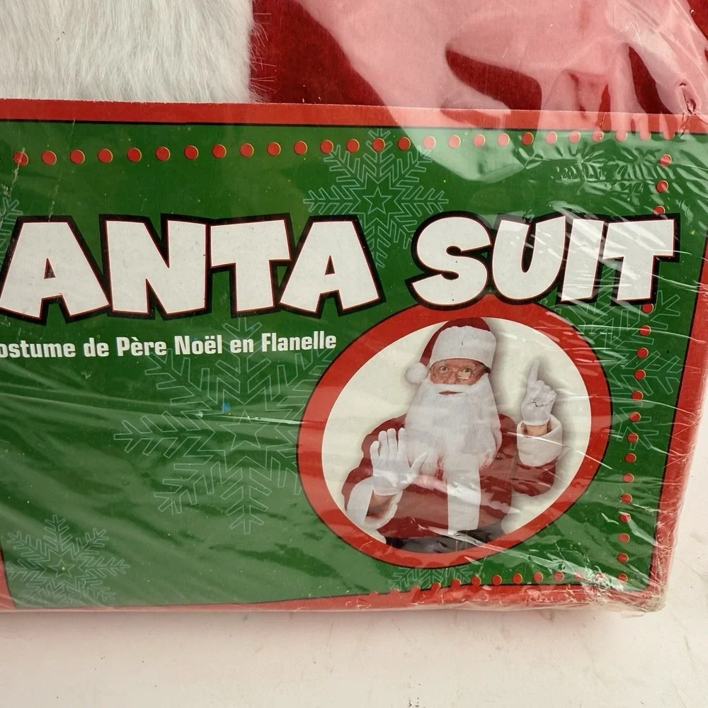 Vintage Rubie's Santa Clause Suit Complete Costume Beard 40-48 Halloween Cosplay - Picture 3 of 10